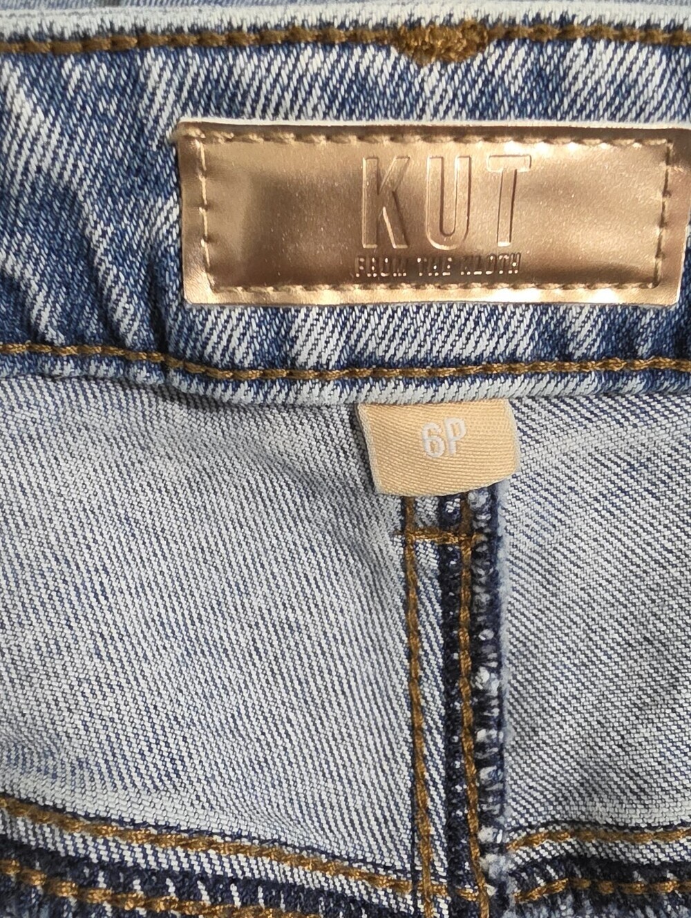 KUT From The Kloth Gwen Jeans 6P Wide Leg Slouchy High Rise Raw Hem Crop Denim - Picture 3 of 12